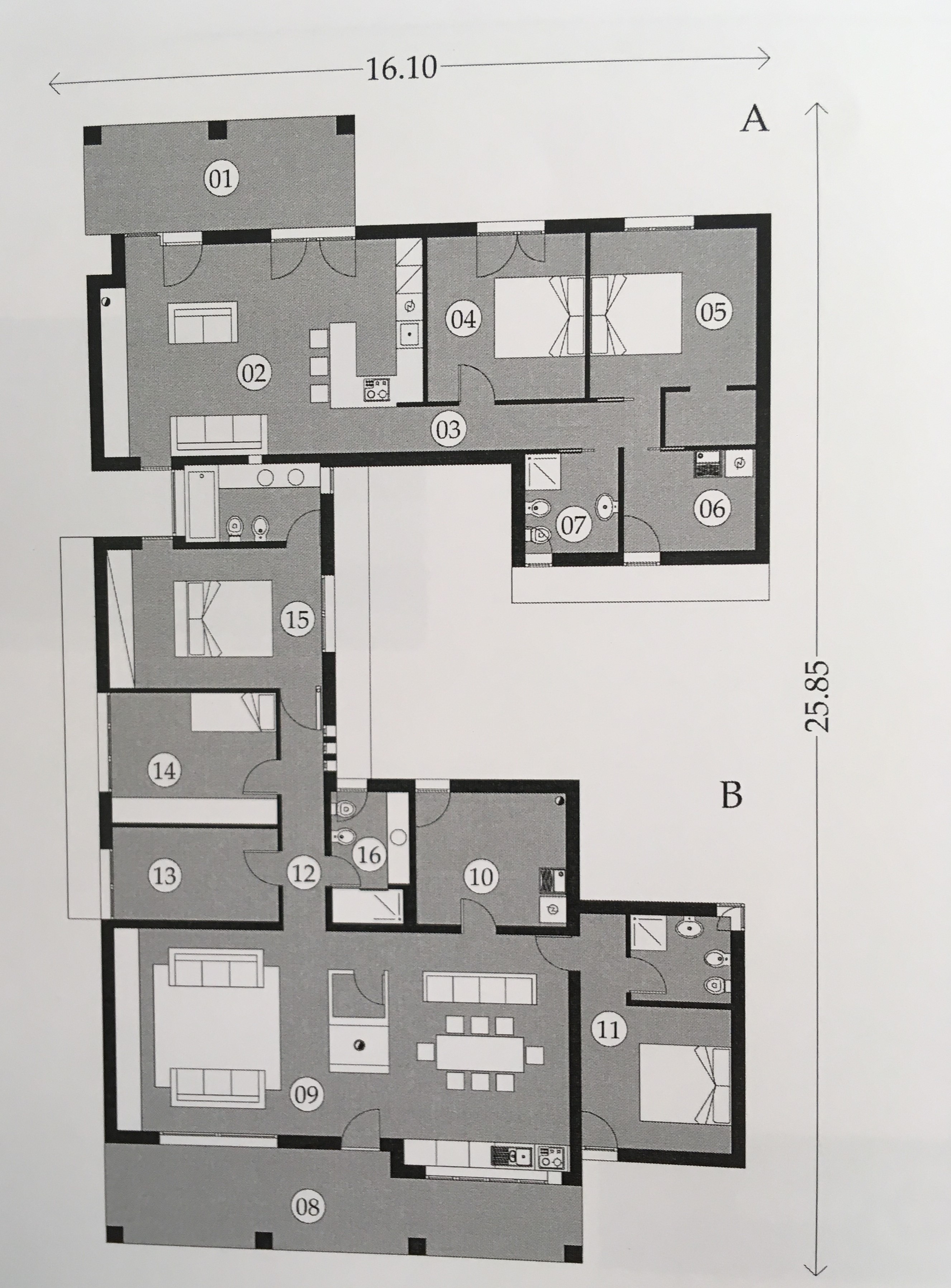 Planimetria della costruzione Casa in Legno modello Casa Moderna Pordenone  di RIKO-HISE srl - Arch. Daniele Bonzi