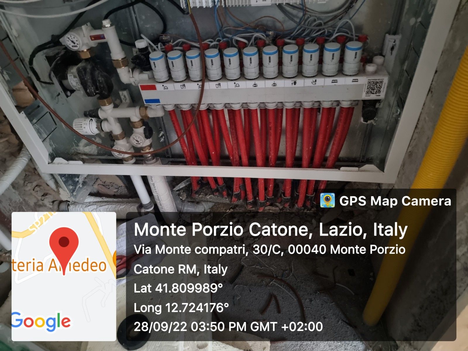 Impianto Misto (Radiante a Pavimento + Alta Temperatura) - Monte Porzio Catone RM realizzato da STUDIO TECNICO ING. D'ALESSIO,  a Grottaferrata